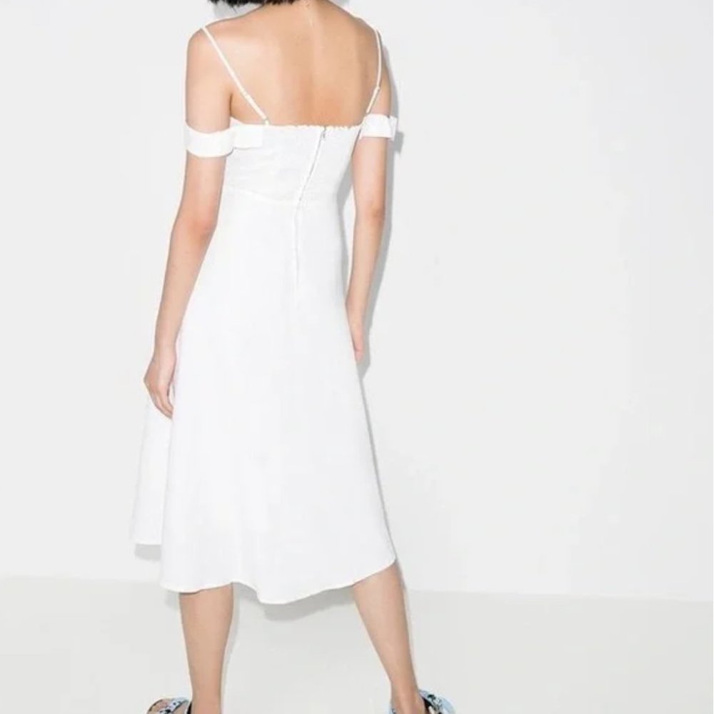 Reformation Allegro Midi Dress - White View 4